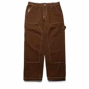 Luxury Core QuickDry Material KidSuper Messy Stiched Work Pants - Brown