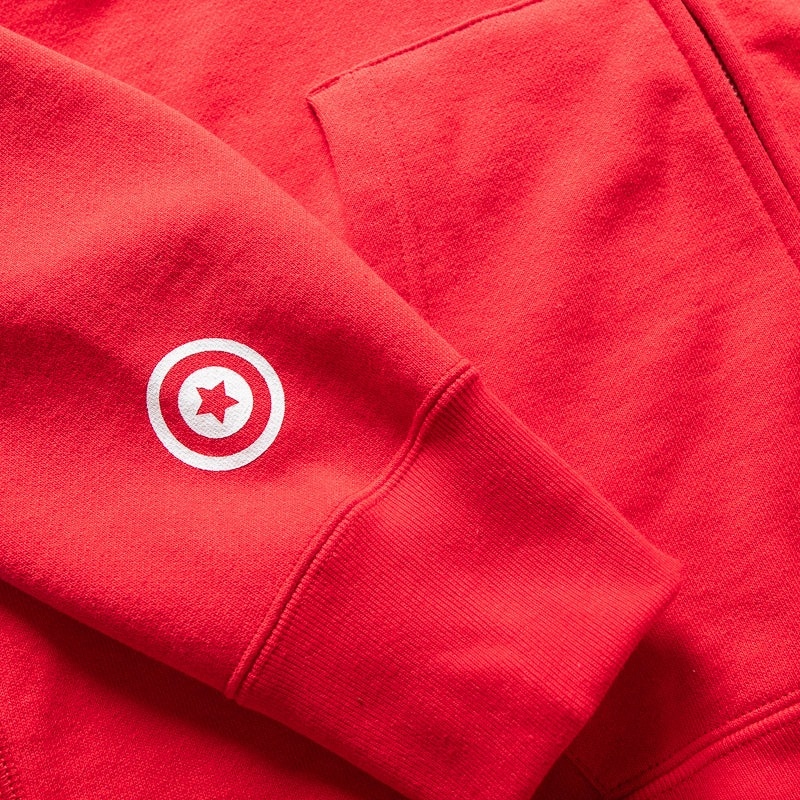 Easy Wash Warm Tracksuit A Bathing Ape Tiger Full Zip Hoodie - Red