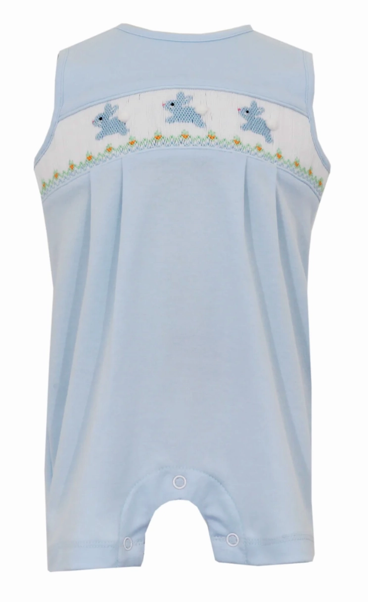 SeamlessTransition Bold Step Boy's Smocked Bunny Knit Jon Jon