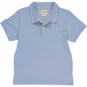 Shipping Blue Pique Polo AdaptiveFit Mediterranean Air