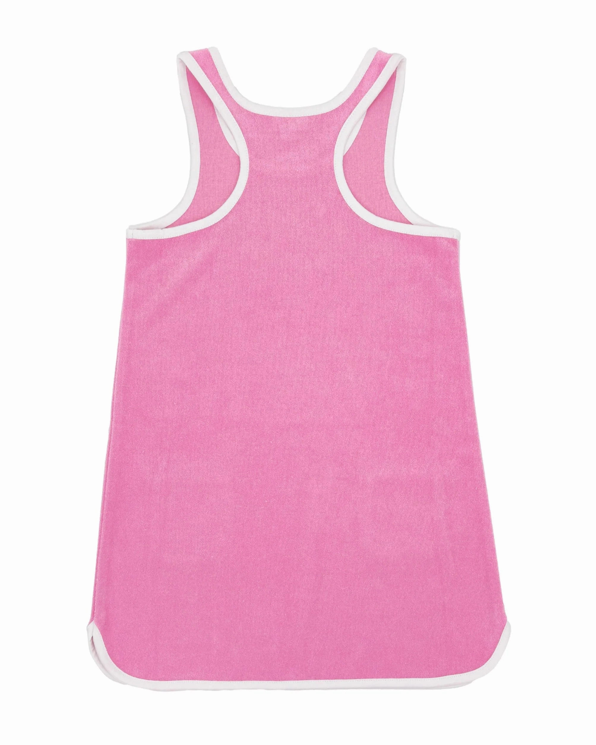 Clear Skies Ringer Tank Dress - Carnation Pink Sustainable production