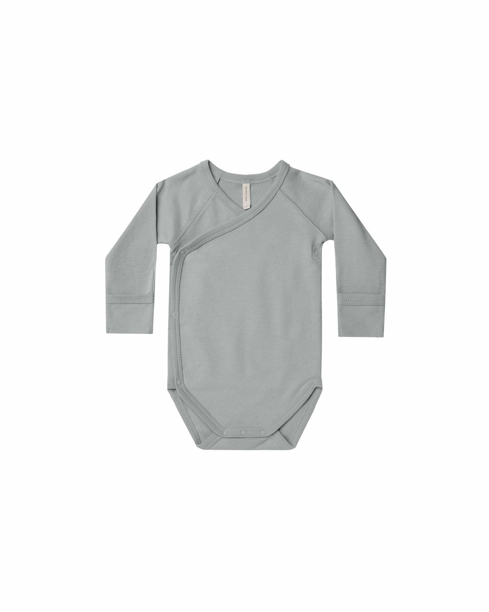 Side Snap Bodysuit | Dusty Blue Easy Breath NonIrritating