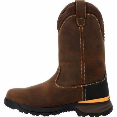 Pressure Relief Zones Georgia Boot Tbd Men's Wellington Pull-on Boots Gb00598 In Brown