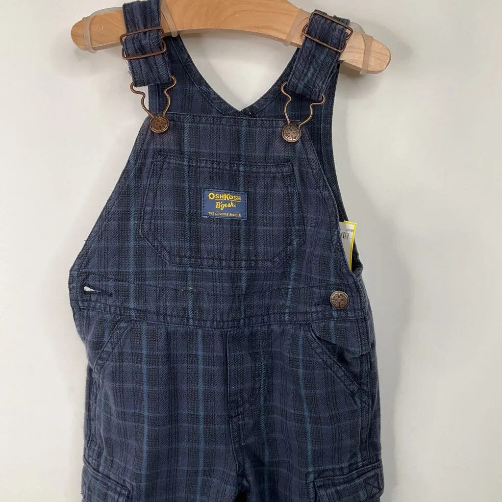 lovely Sie 12m: Osh Kosh B'Gosh Blue Plaid Overalls