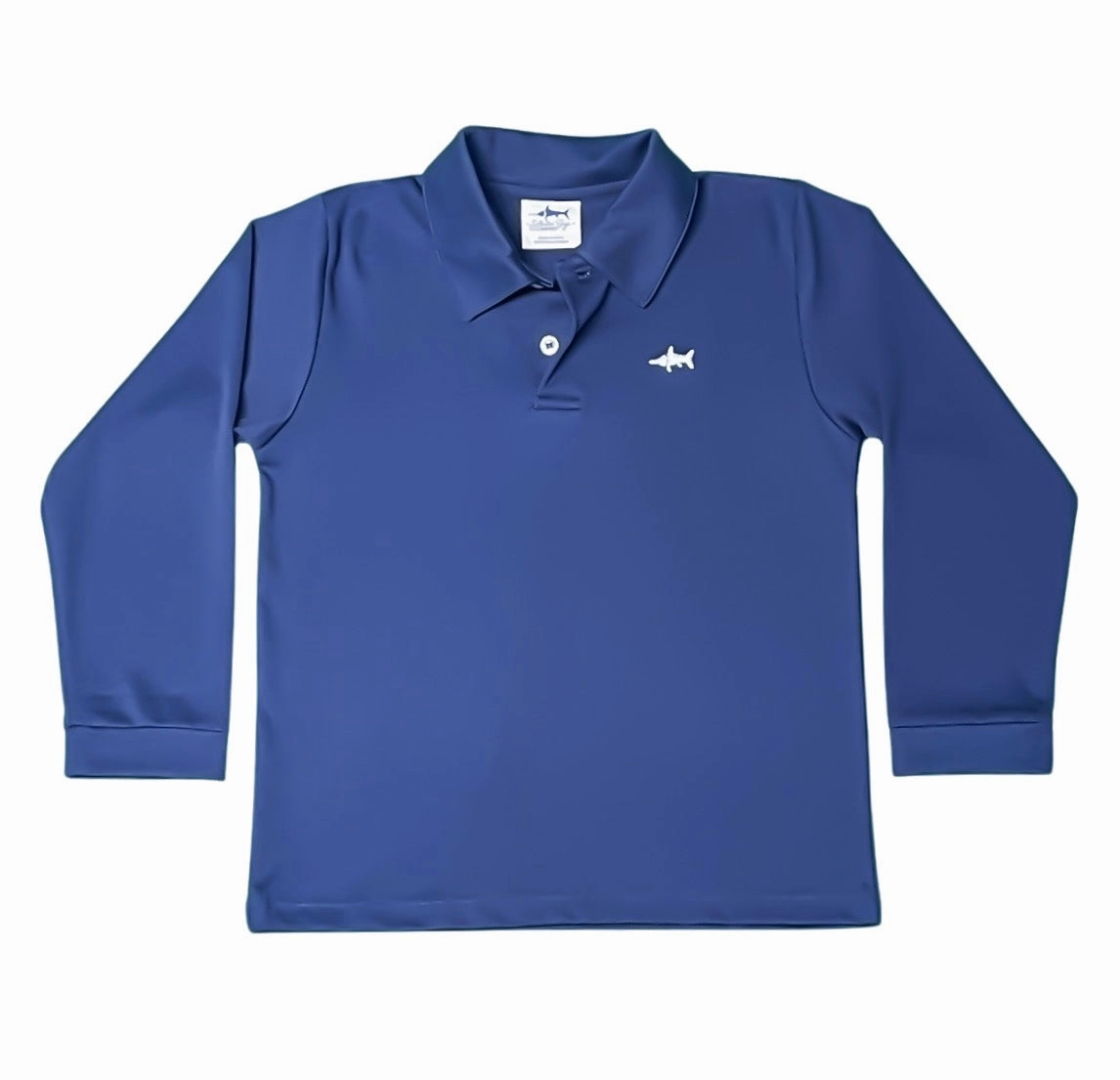 Signature Long Sleeve Polo - Navy Mom Soft Downtown Cool