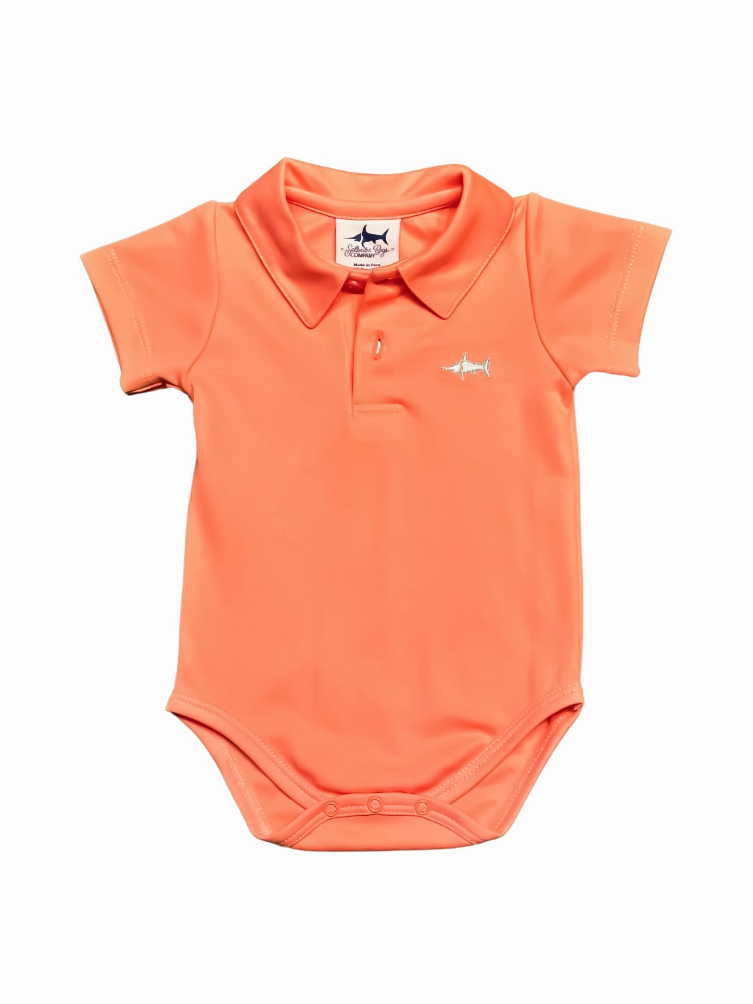 Relax Vibe Legend Glow Signature Polo Onesie - Coral