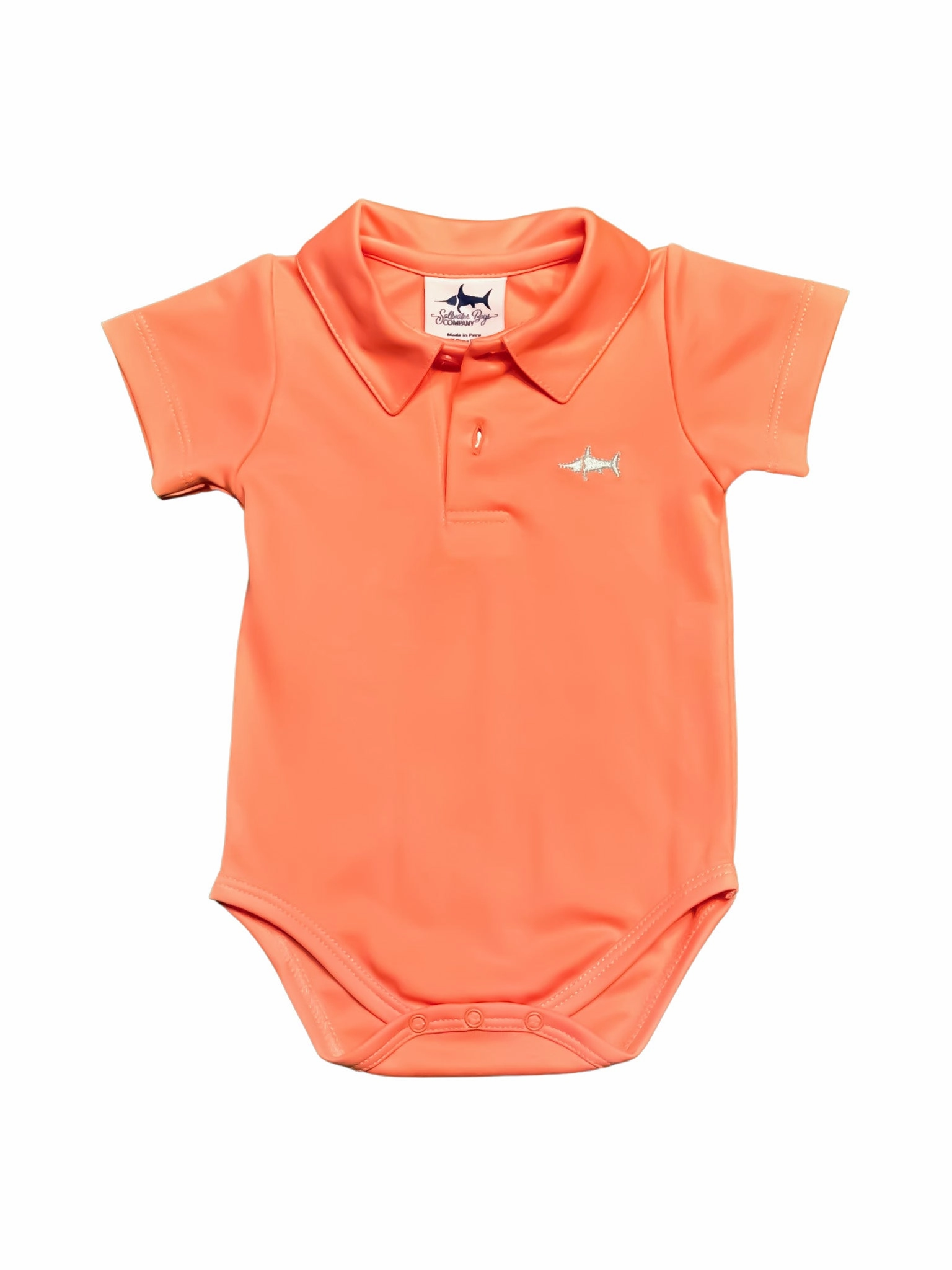 Signature Polo Onesie - Coral LightweightMaterial Soft Jacket