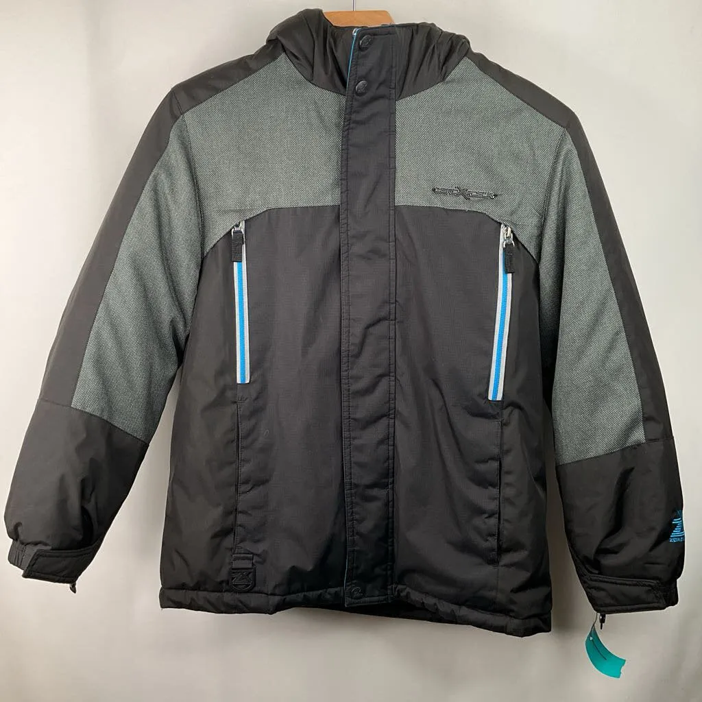 Size 10-12: Zero Posur Black/Blue 3-In-1 Winter Coat Tear Resistant Panels