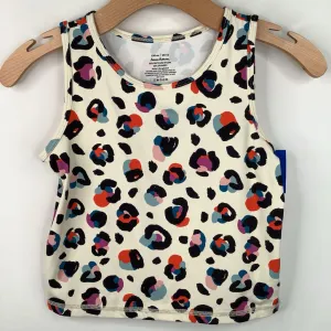 Oceanfront Living Low Profile Zipper Size 12 (150): Hanna Andersson White Colorful Leopard Print Rash Guard Swim Shirt