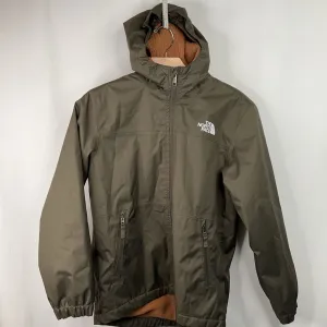 Size 12: The North Face Green Fleece Lined Rain Coat Season Ready Gear Non Rust Zippers