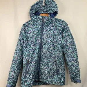 Size 14-16: Columbia Blue/Pink Patterned Fleece 3-in-1 Winter Coat Hiking Trail Outfit