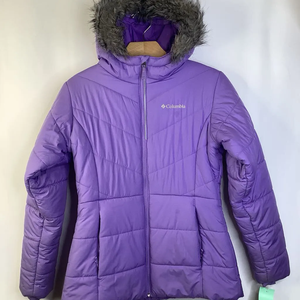 Formal Use Odor Resistant Treatment Size 14-16: Columbia Purple Zip-Up Puffer Winter Coat -REDUCED