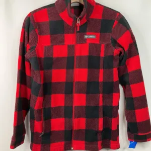 Minimalist Design Size 14-16: Columbia Red/Black Fleece Zip-Up Coat