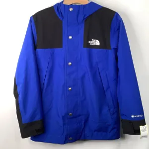 Size 14-16: The North Face Blue/Black Zip-Up Rain Coat Breathable mesh lining Casual Comfort