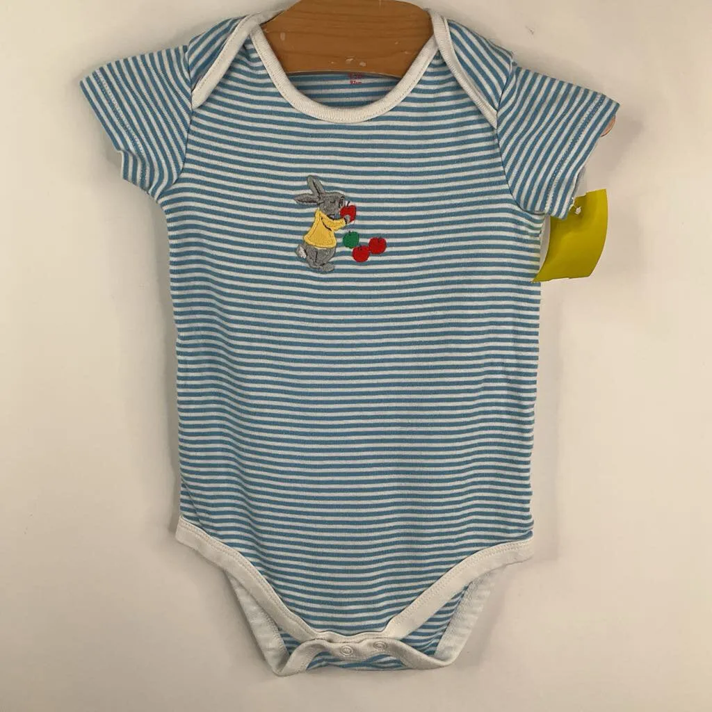 Velvet Furry Size 18-24m: Baby Boden White/Blue Striped Bunny Onesie