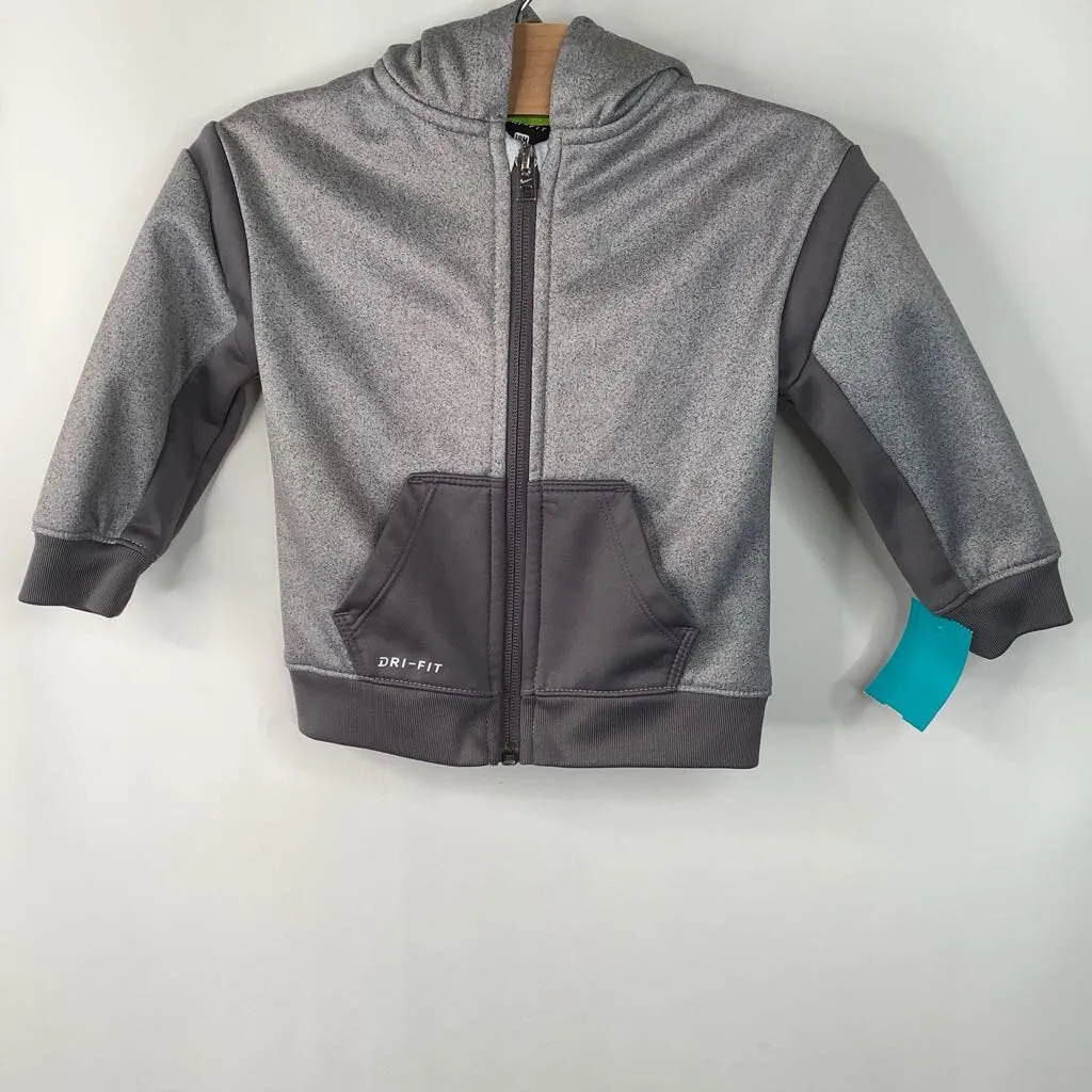 Size 18m: Nike Grey Zip-Up Hoodie western Patterned kids' wear