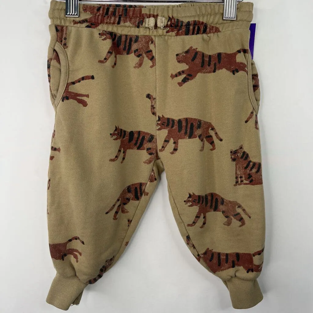Size 2-3: Zara Green Tiger Print Sweatpants Active - wear