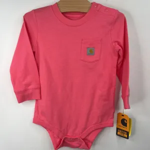 Size 2: Carhartt Pink Long Sleeve Onesie -NEW W/Tag Swim - wear Removable
