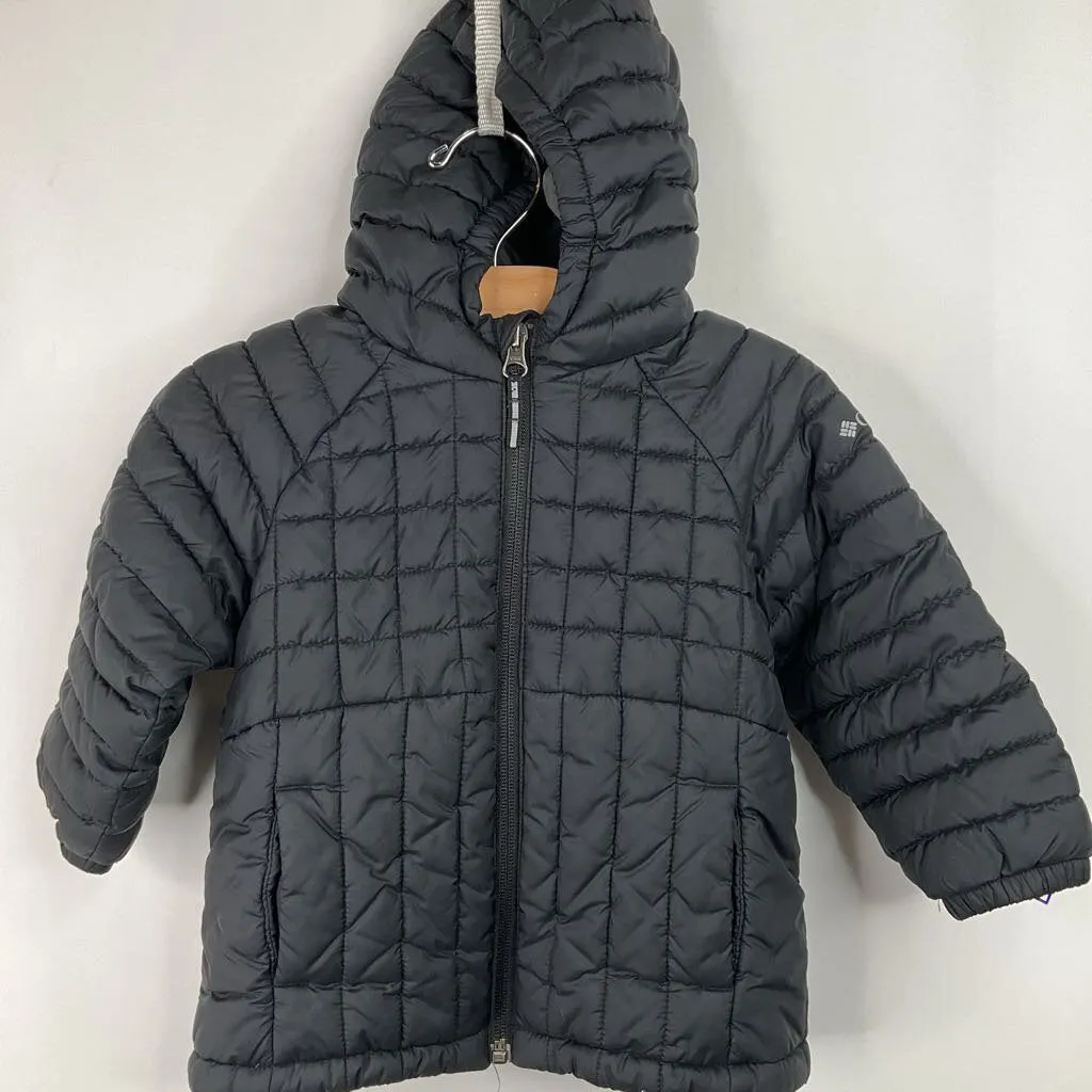 Size 2: Columbia Black Quilted Winter Coat Cross Ventilation Panels