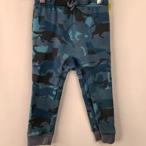 Size 2: Tea Blue Cat Print Sweatpants Hypoallergenic kids' clothes Tennis wear for kids