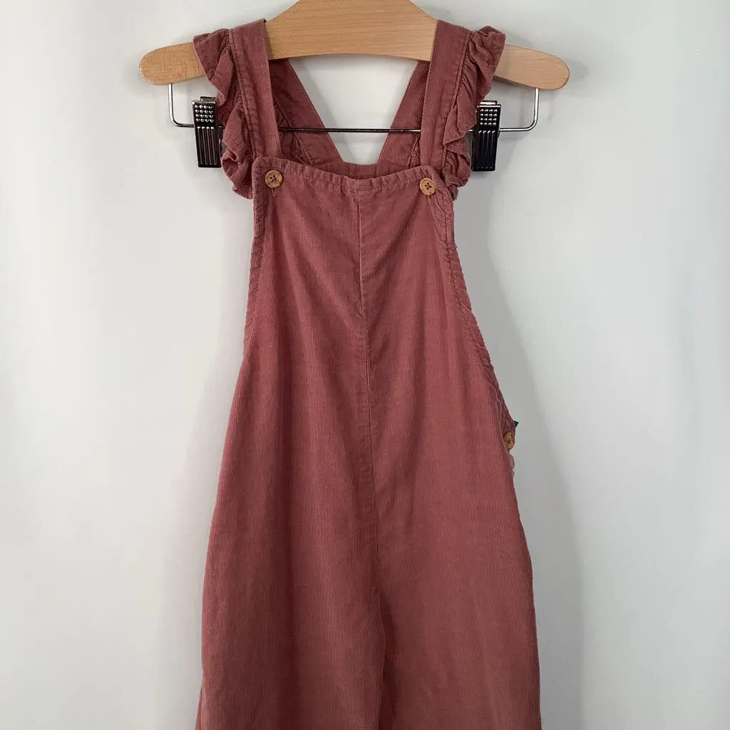 Corduroy clothes for kids Skinny Size 3-4: Ming Pink Overalls