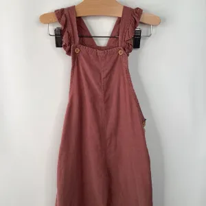 Corduroy clothes for kids Skinny Size 3-4: Ming Pink Overalls