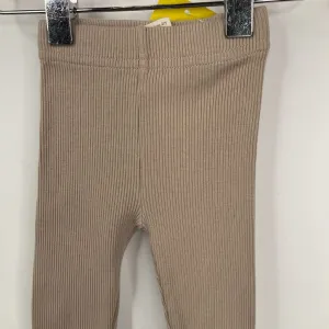 Tennis wear for kids Ballerina outfits for children Size 3-6m: Mebie Baby Tan Ribbed Leggings