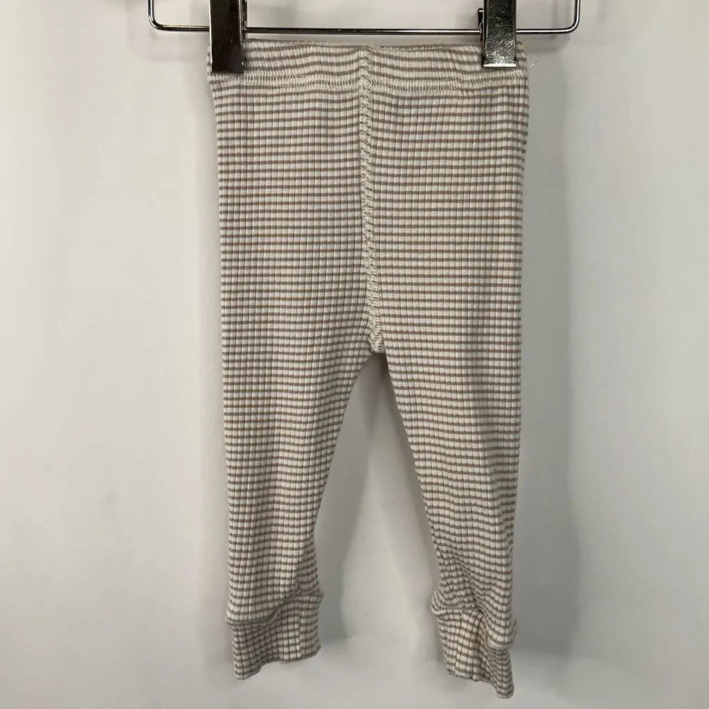 Size 3-6m: Quincy Mae Brown/White Striped Pants Family gathering clothes for kids