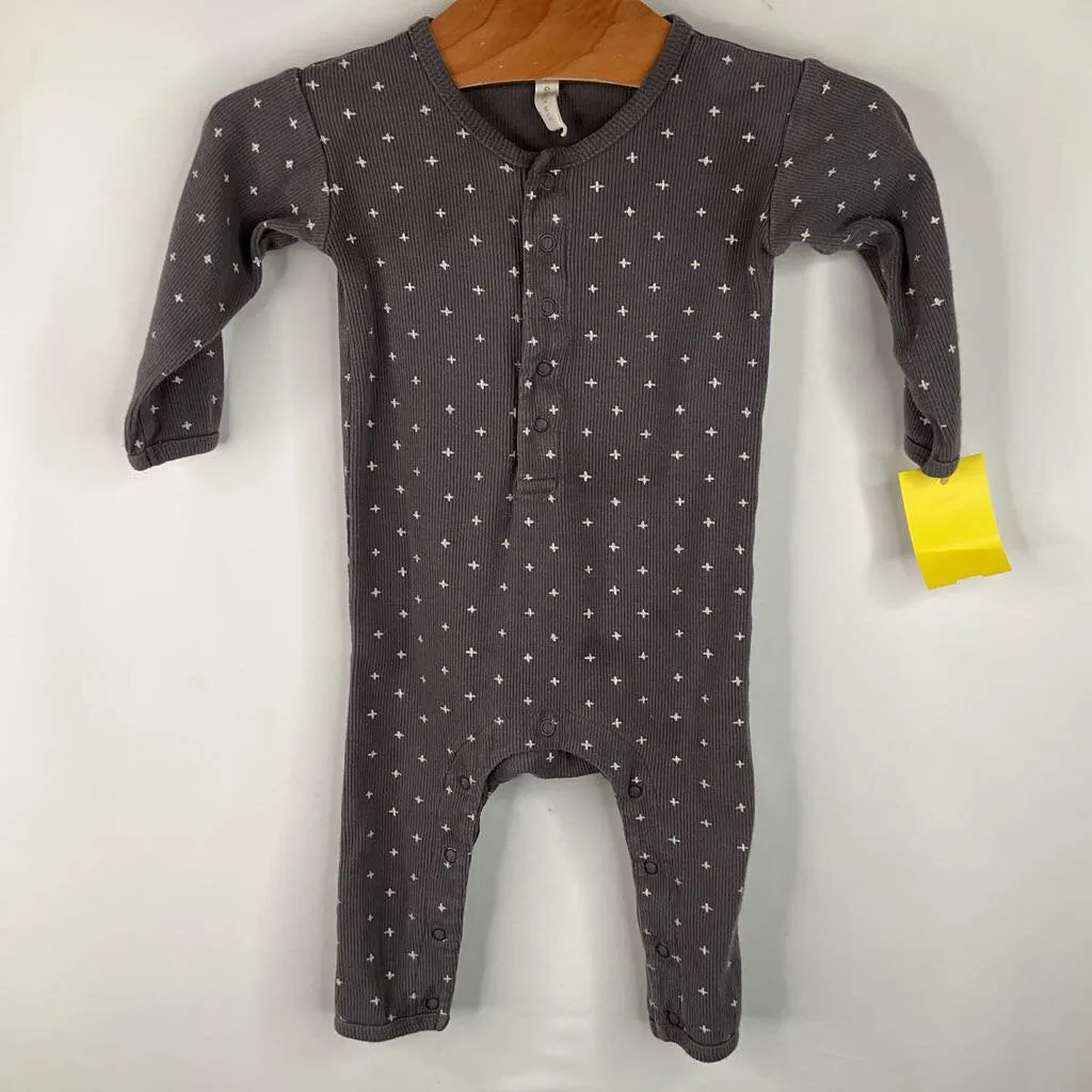 Travel Date Vivid Neutral Size 3-6m: Quincy Mae Grey/White " " Romper