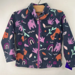 Size 3: Columbia Blue/Purple Shapes Fleece Coat Chic Urban