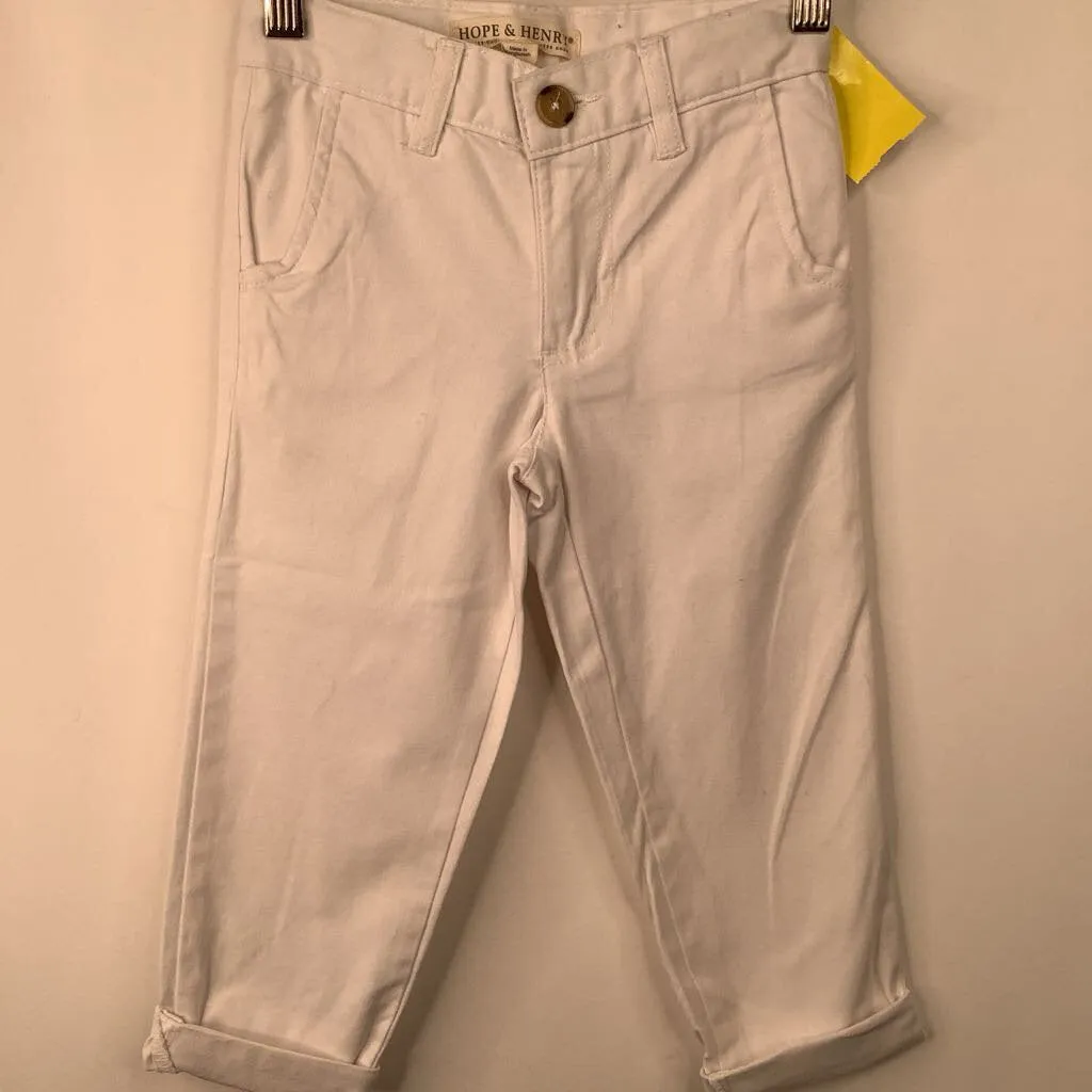 Hiking clothes for kids Vacation wear for children Size 3: Hope & Henry White Pants