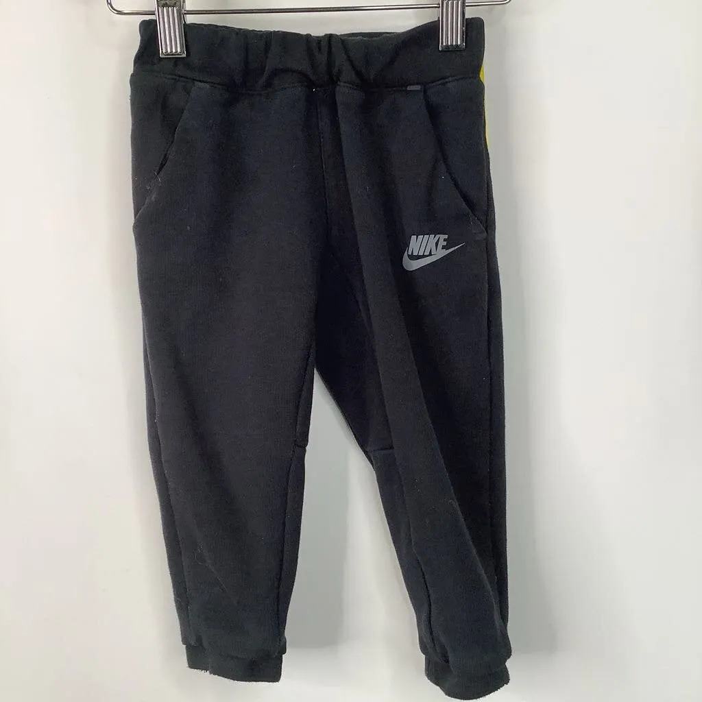 Size 3: Nike Black Sweatpants Velvet outfits for children Metallic looking children's wear