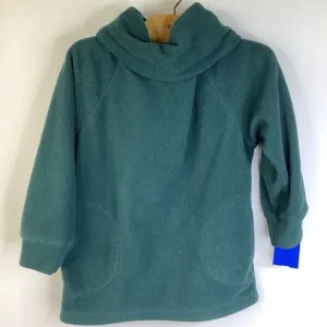 Size 4 (100): Hanna Andersson Green Collared Fleece Coat Evening Out Tactical Wear