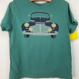 Size 4 (100): Hanna Andersson Green/Blue Car T-Shirt Embroidered children's clothes