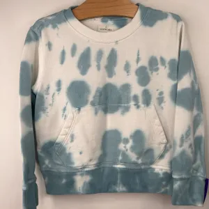 Machine washable kids' clothes Size 4-5: Crewcuts White/Blue Toe Dye Sweater