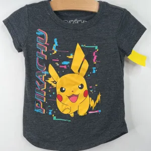 Size 4-5: Pokemon Black T-Shirt Warm kids' wear High school kids' wear