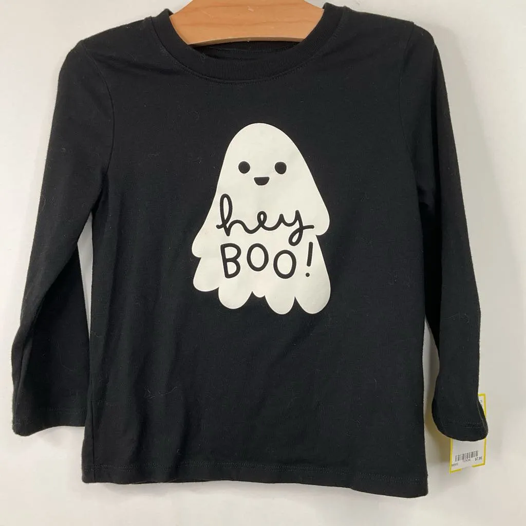 hand - washable Princess dresses for children Size 4: Cat & Jack Black/White Ghost Long Sleeve Shirt