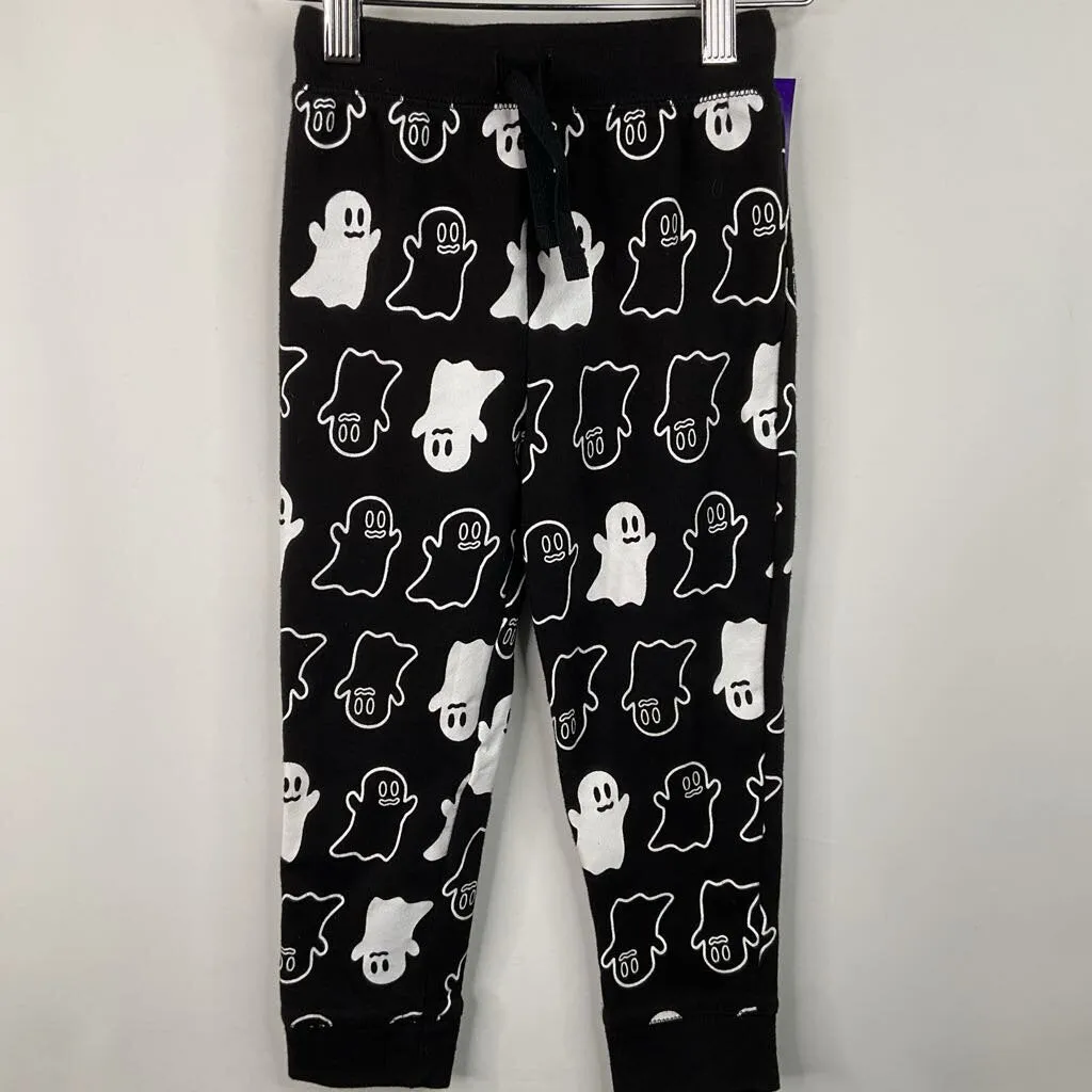 Year - Round zippered Size 4: Celebrate Halloween Black/White Ghost Pants