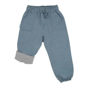 Size 4: Jan & Jul Heather Grey Cozy-Dry (Fleece Lined) Rain Pants NEW Wrinkle-Resistant