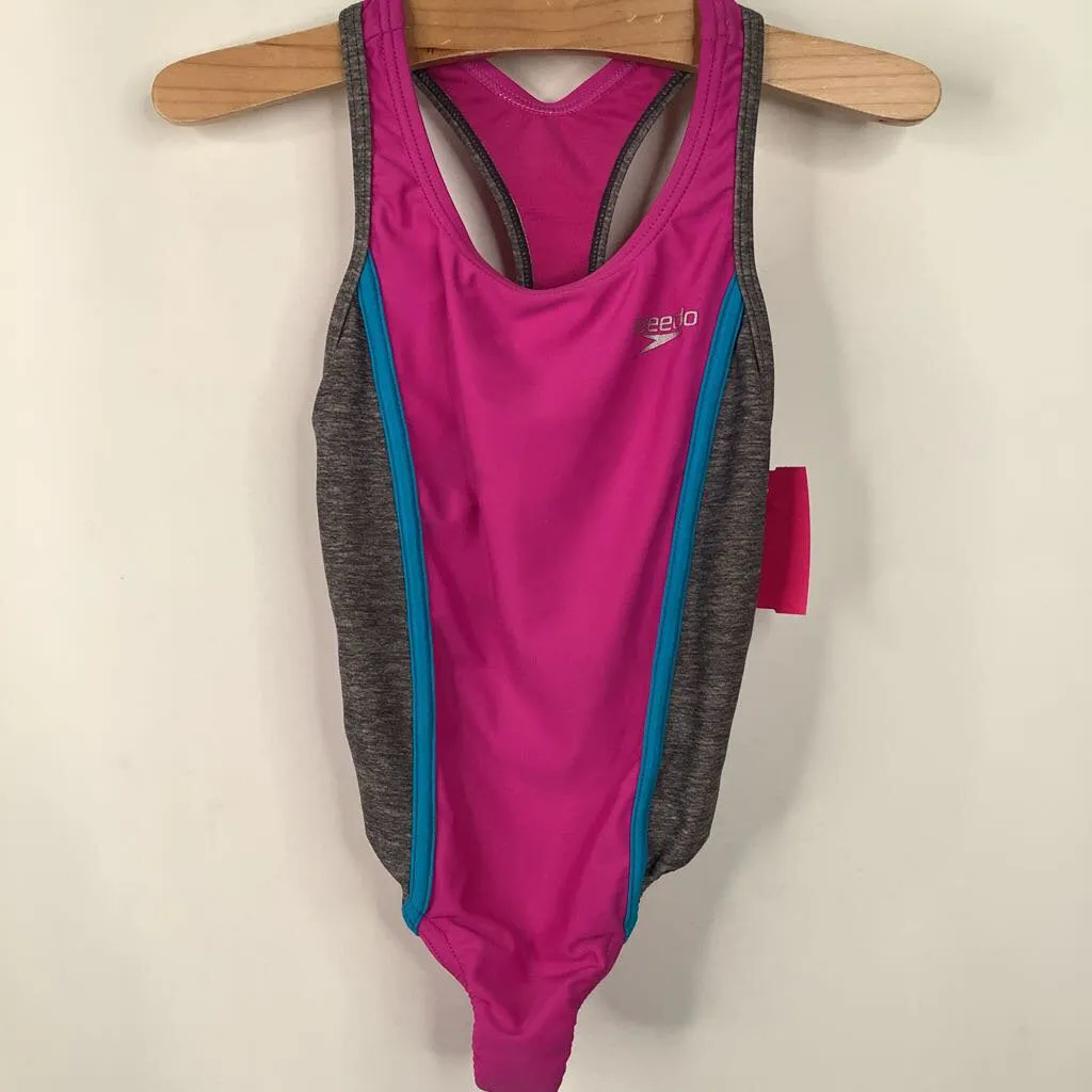 Size 5: Speedo Pink 1pc Swimsuit Mermaid dresses for kids