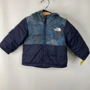 Size 6-12m: The North Face Blue Bear Puffer Winter Coat Extended Coverage High Neck