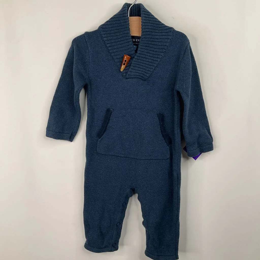 Size 6-9m: Andy & Evan Blue Knitted Romper playground Exquisite