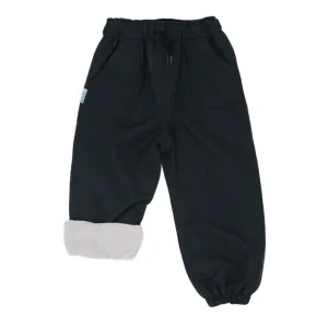 Size 6: Jan & Jul BLACK Cozy-Dry (Fleece Lined) Rain Pants NEW Stretch Support
