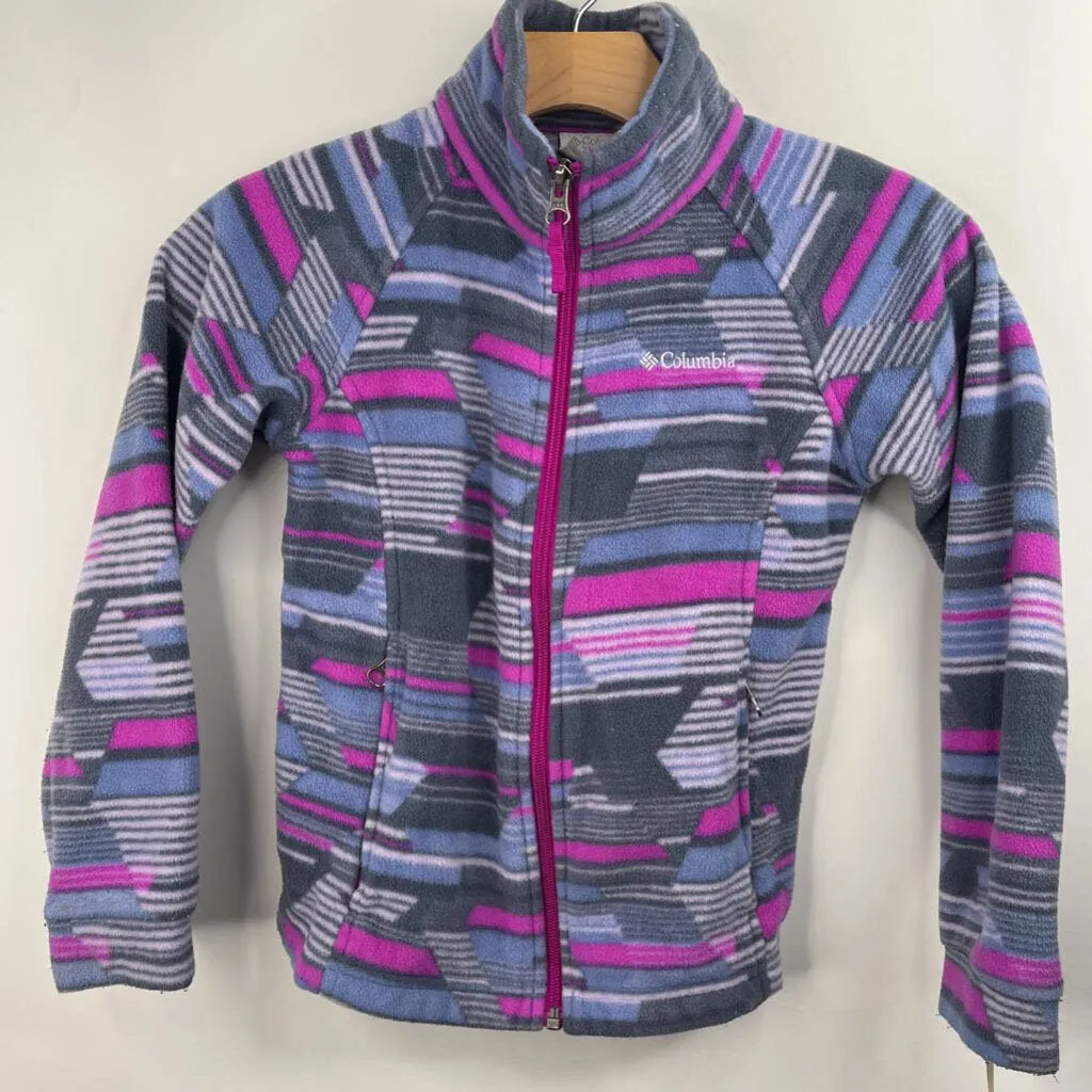 Cold Days Polarized Sun Protection Size 7-8: Columbia Grey/Purple/Blue Fleece Coat