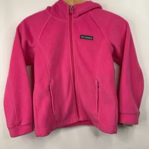 UV Protection Finish Size 7-8: Columbia Pink Hooded Fleece Coat