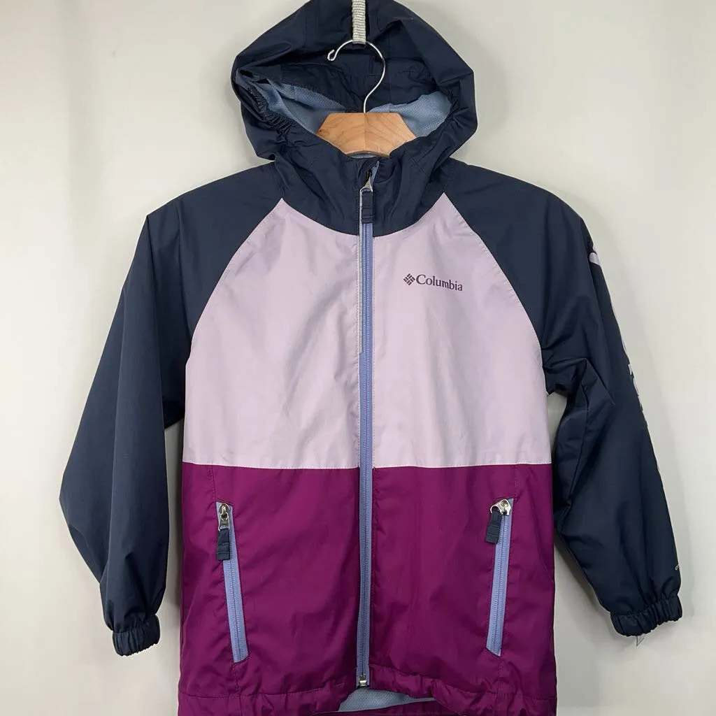 Size 8: Columbia Purple/Blue Rain Coat Everyday Fog Outfit