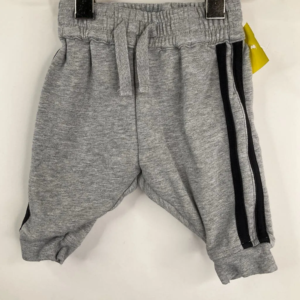 Side Pockets Size NB-3m: Monica   Andy Grey Black Sweatpants