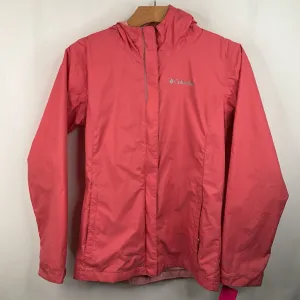 Size14-16:Columbia Pink Raincoat Transitional Weather Fit Streetwear Style