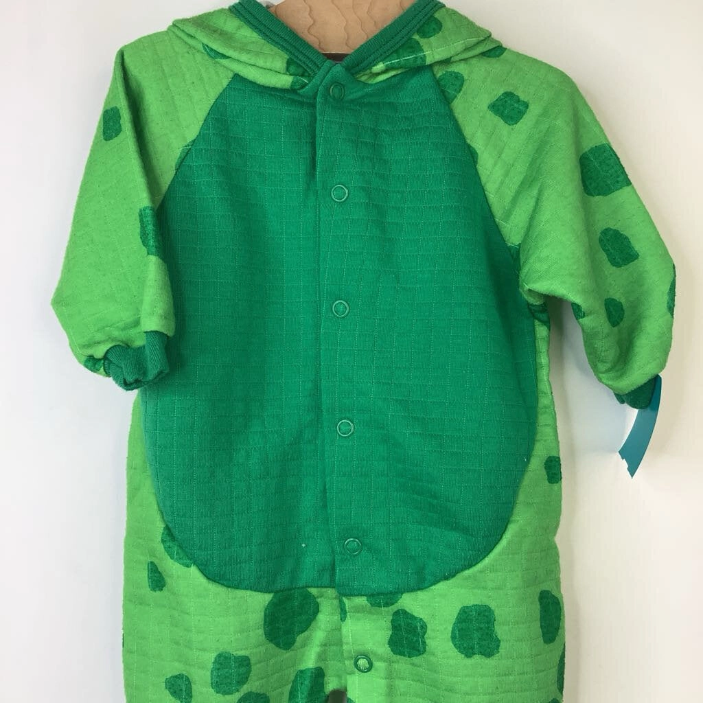 Size 6m: Small Steps Green Frog Footed Long Sleeve Hooded Costume