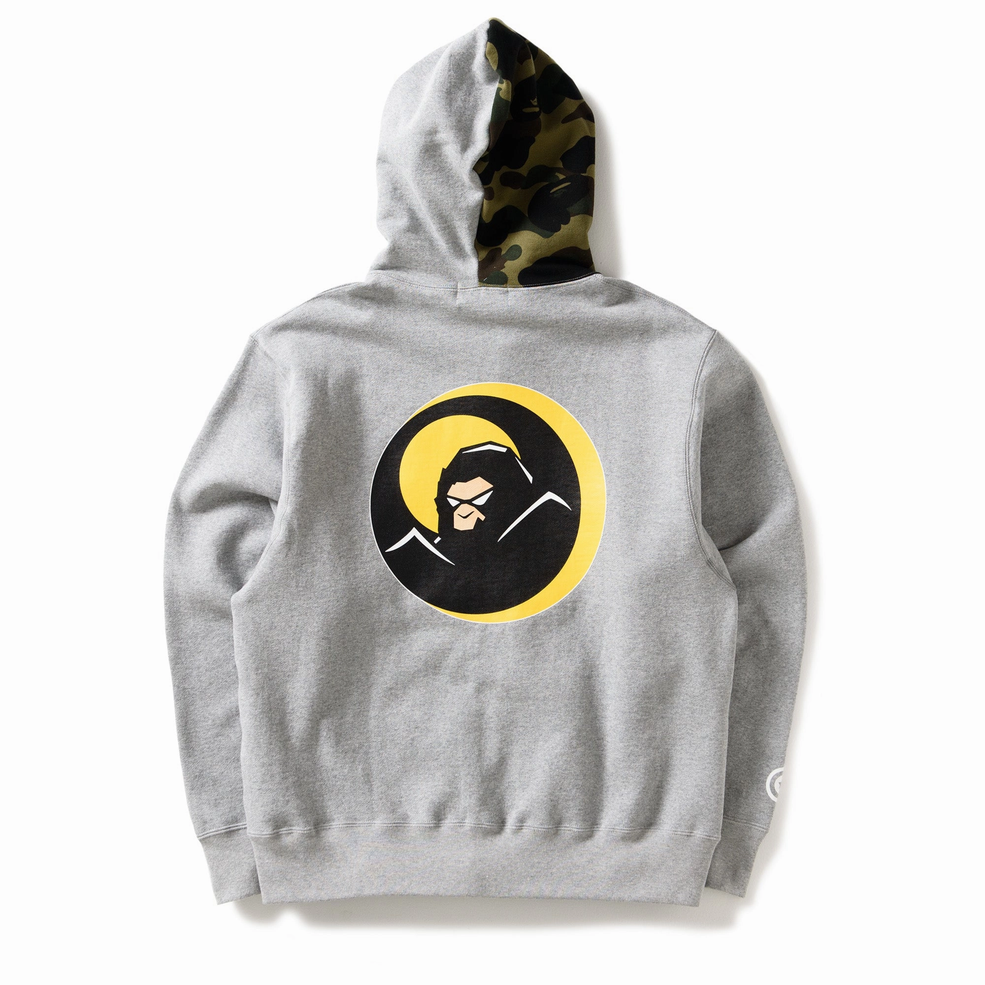 Open Glow A Bathing Ape Shadow Bape Relaxed Fit Hoodie - Grey